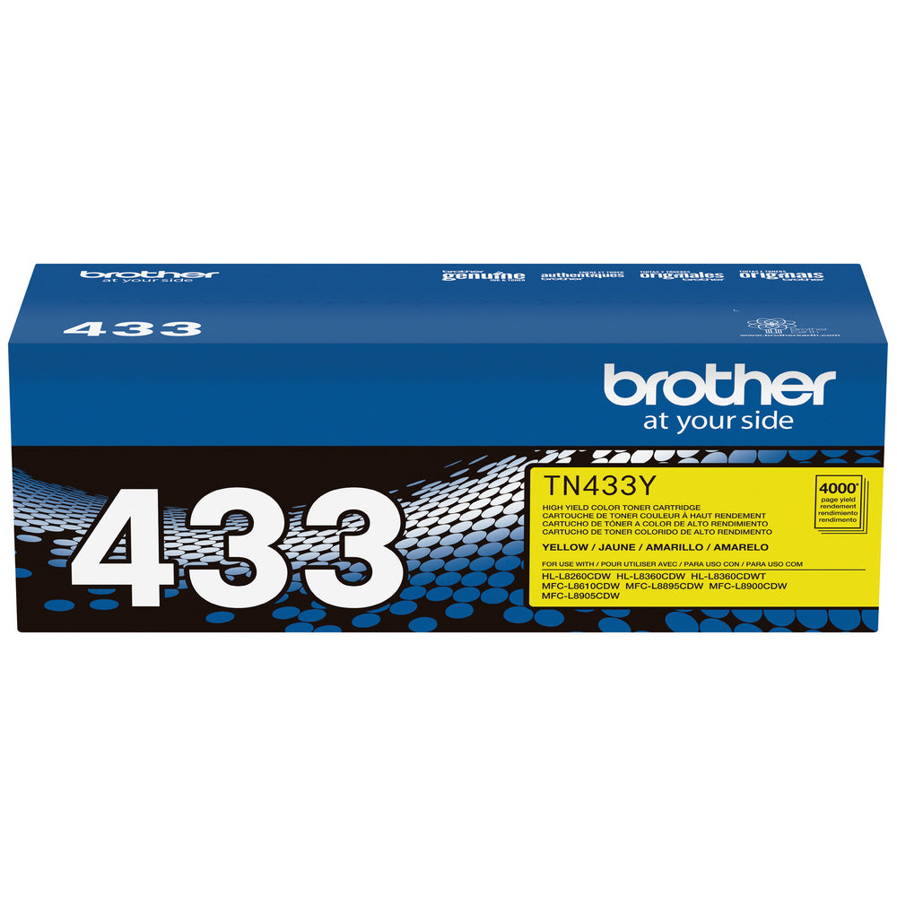 BROTHER Cartouche Laser Originale Jaune (4 000 pages) - TN433Y