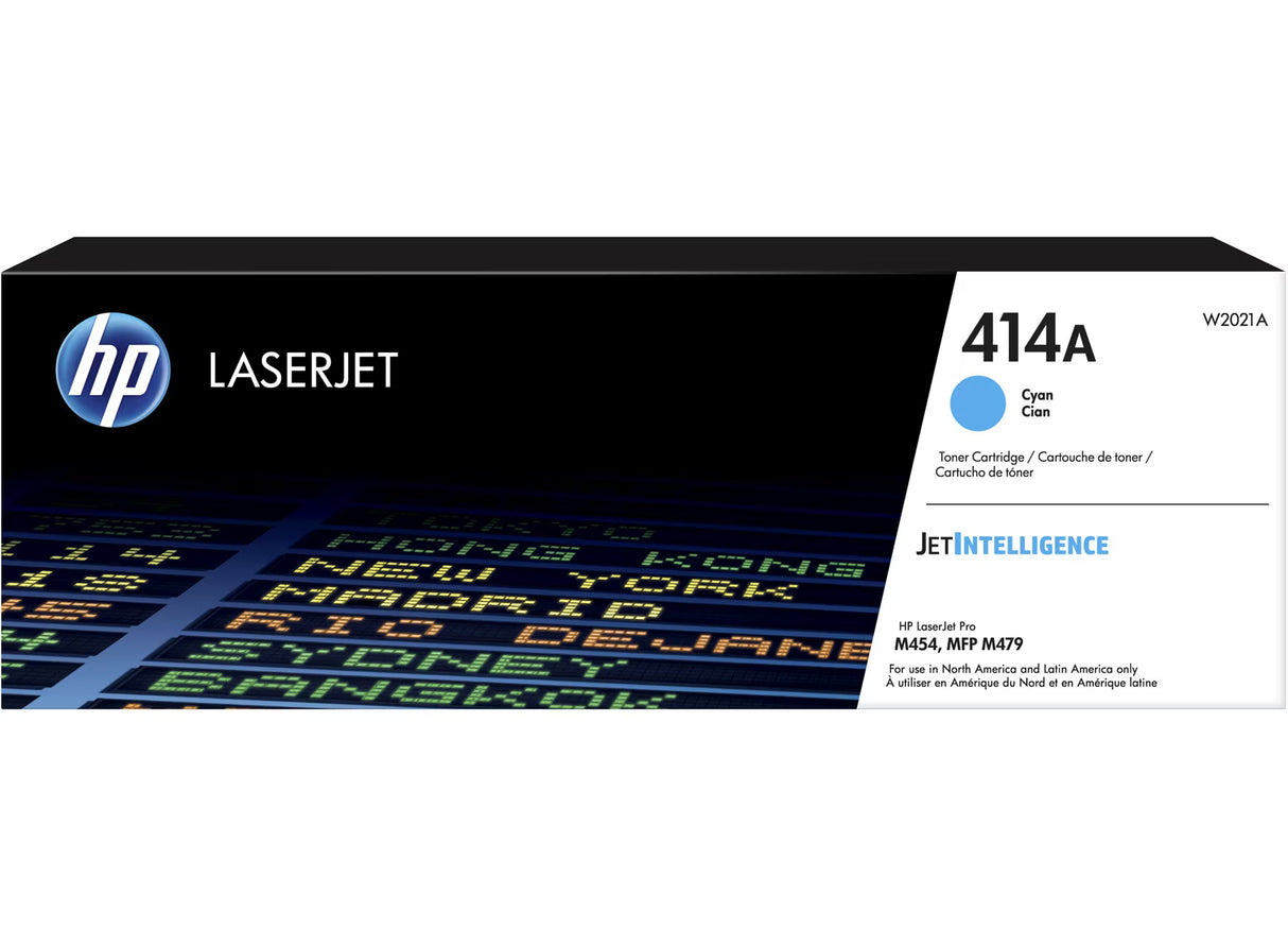 HP Cartouche Laser Originale Cyan (2 100 pages)  - 414A - W2021A