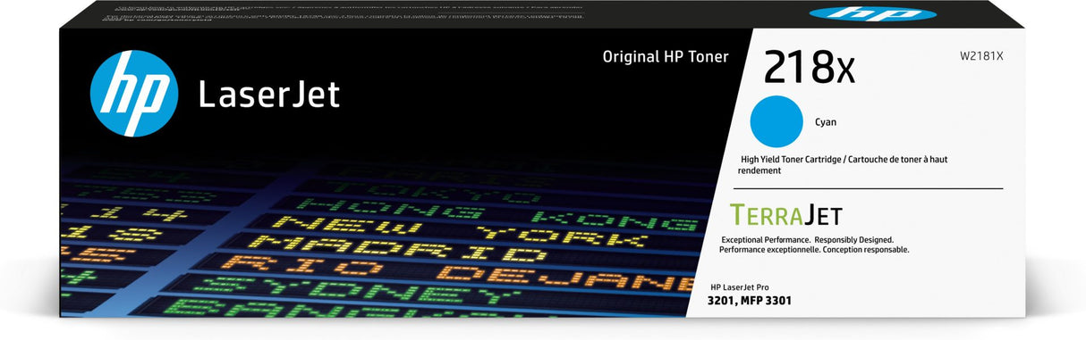 HP Cartouche Laser Originale Cyan (2 500 pages)  - 218X - W2181X